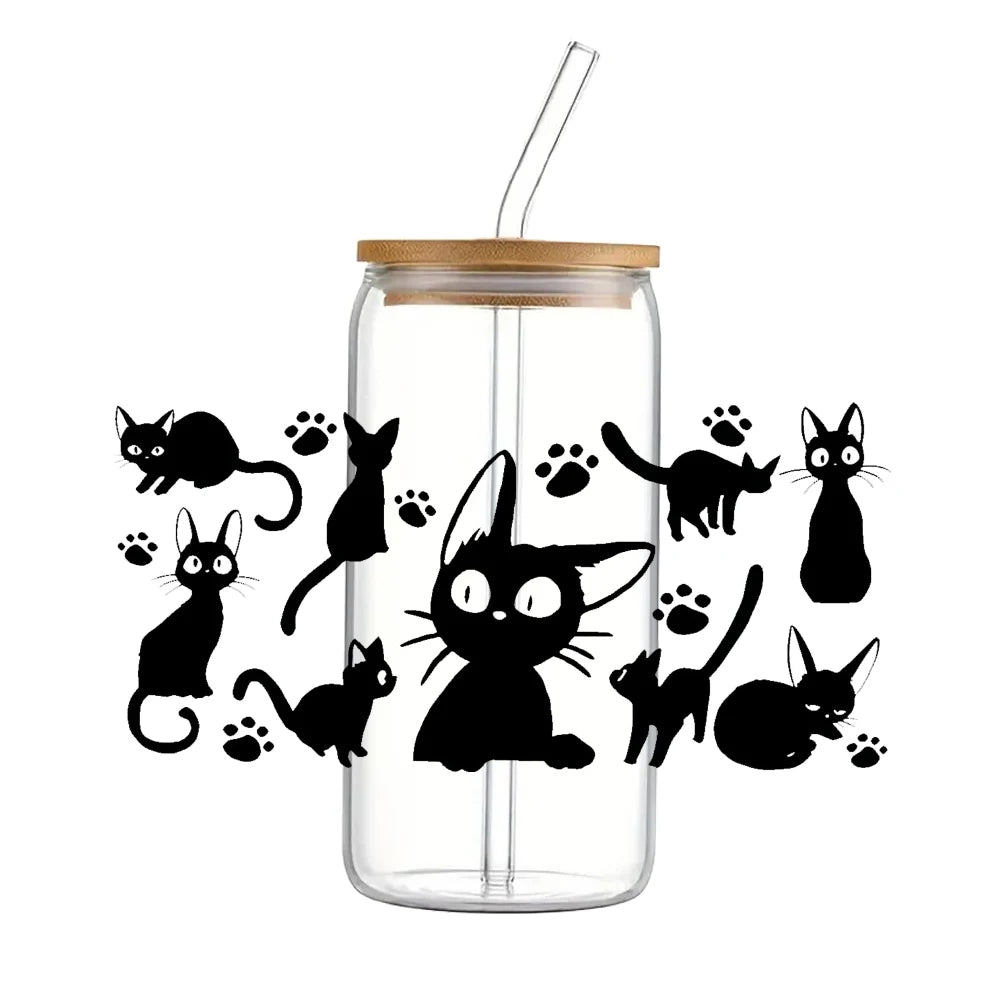 11x24cm Cartoon Anime Japanese UV DTF Transfer Sticker Waterproof Transfers Decals For 16oz Glass Cup Wrap Stickers