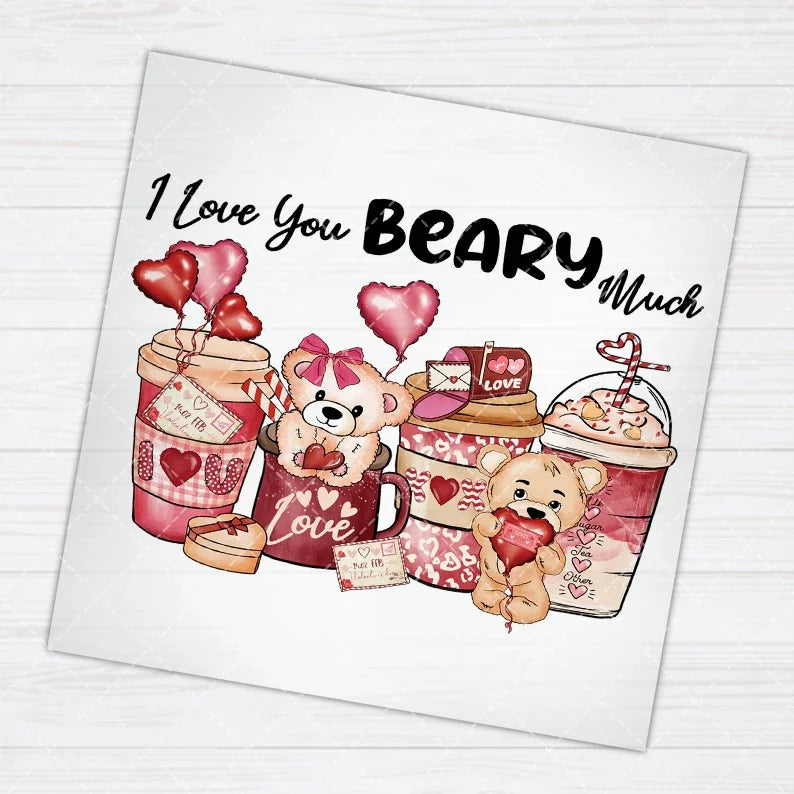 10cm/15cm Leopard print Valentine's Day Iron On Heat Transfer Stickers For Clothes DTF Pinted Vinyl Thermal Appliques Washable