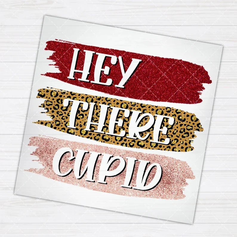 10cm/15cm Leopard print Valentine's Day Iron On Heat Transfer Stickers For Clothes DTF Pinted Vinyl Thermal Appliques Washable