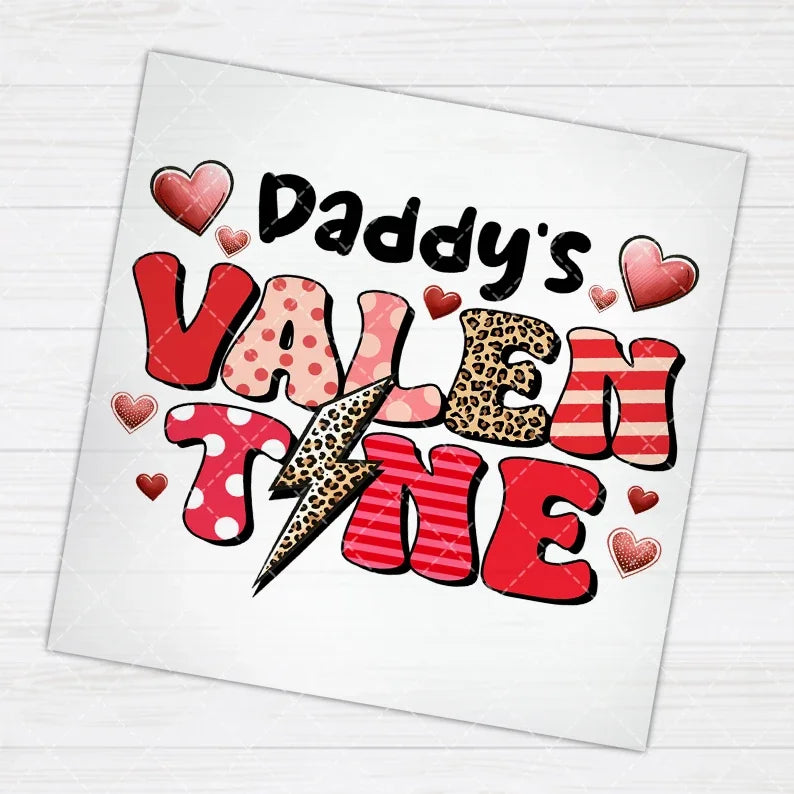 10cm/15cm Leopard print Valentine's Day Iron On Heat Transfer Stickers For Clothes DTF Pinted Vinyl Thermal Appliques Washable