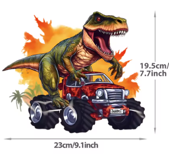 Big Truck Dinosaur DTF Thermal Sublimation