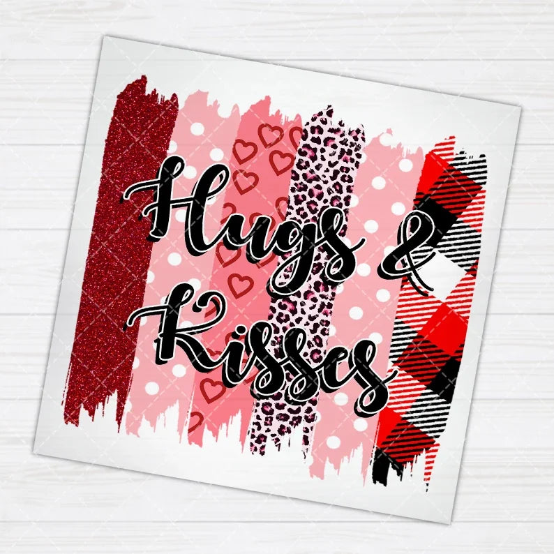 10cm/15cm Leopard print Valentine's Day Iron On Heat Transfer Stickers For Clothes DTF Pinted Vinyl Thermal Appliques Washable