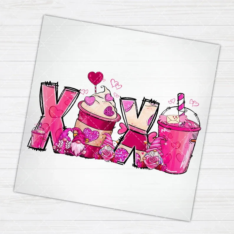 10cm/15cm Leopard print Valentine's Day Iron On Heat Transfer Stickers For Clothes DTF Pinted Vinyl Thermal Appliques Washable