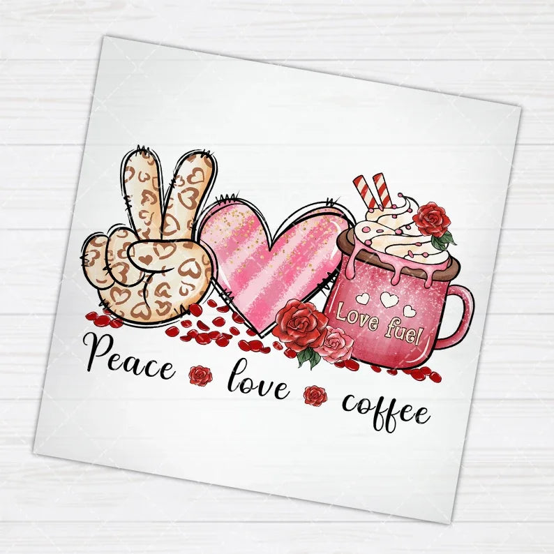 10cm/15cm Leopard print Valentine's Day Iron On Heat Transfer Stickers For Clothes DTF Pinted Vinyl Thermal Appliques Washable