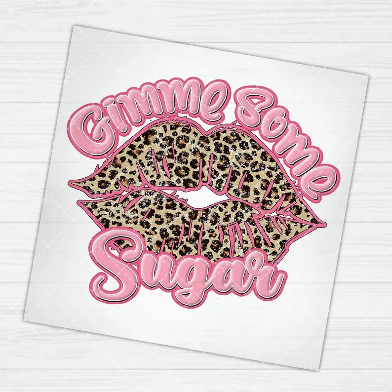 10cm/15cm Leopard print Valentine's Day Iron On Heat Transfer Stickers For Clothes DTF Pinted Vinyl Thermal Appliques Washable