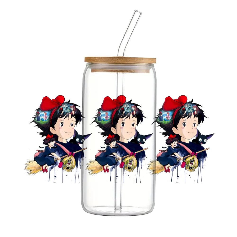 11x24cm Cartoon Anime Japanese UV DTF Transfer Sticker Waterproof Transfers Decals For 16oz Glass Cup Wrap Stickers
